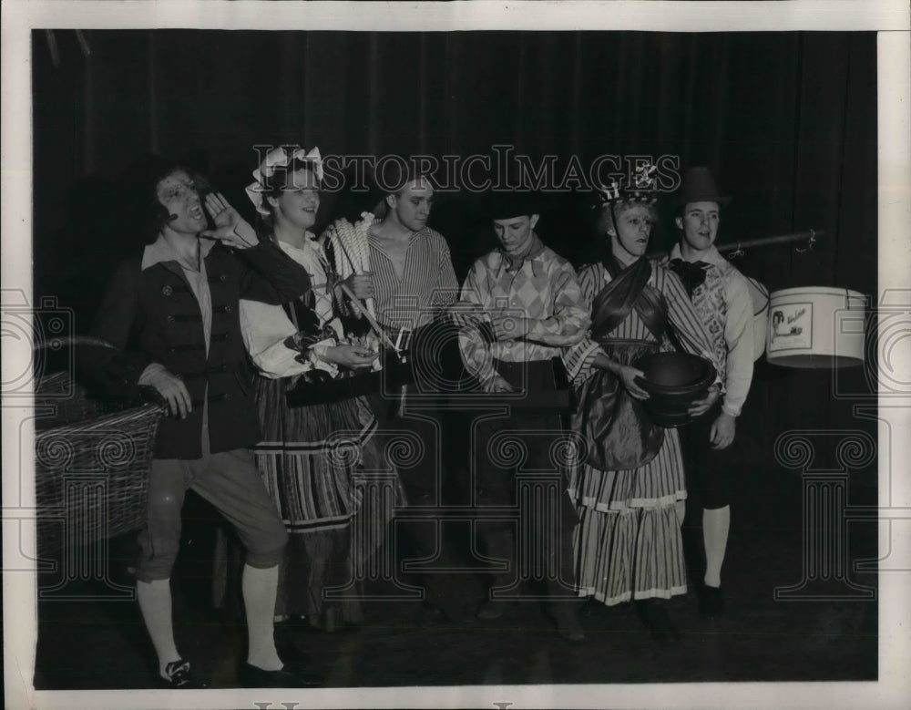 1940 Press Photo F. Knight, R. Heidt, Lee Everett, B. Martin, J. Huggins - Historic Images