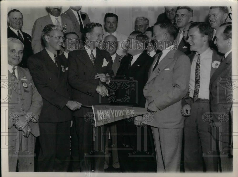 1936 Press Photo G.O.P. National Convention John Hamilton, Judge Bleakley - Historic Images