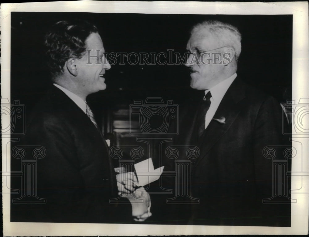 1940 Press Photo GOP chairman John Hamilton &amp; Mayor Robert Lamberton - nea34203 - Historic Images