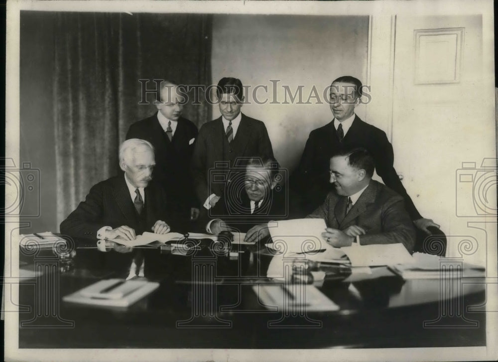 1926 Press Photo French Debt Pact Signed American &amp; French Goverment-Historic Images