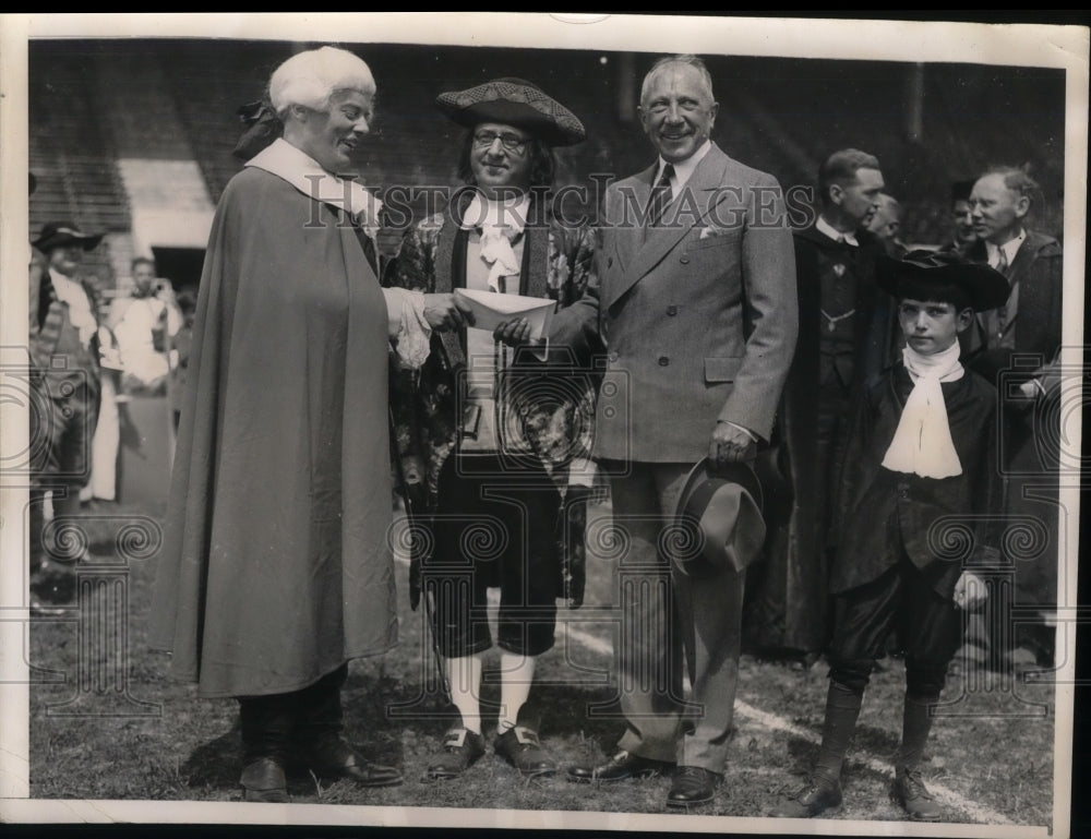 1935 Press Photo Hamilton Vodges, H. Sullivan, Thomas Gates, Penn Alumni - Historic Images