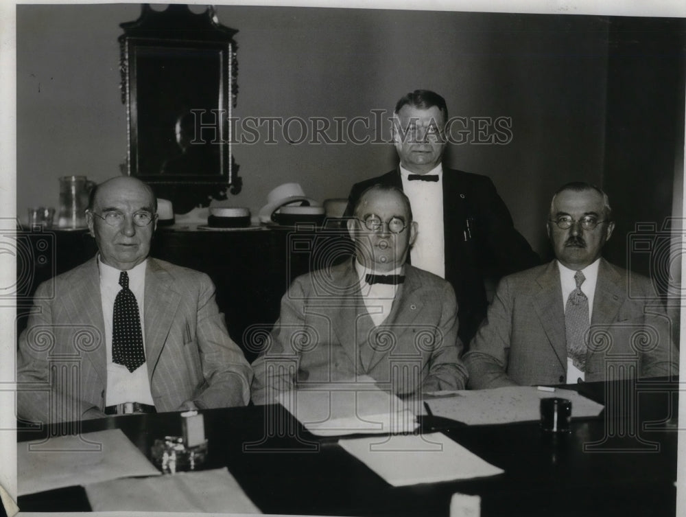 1934 Press Photo S.C Leonard, Michael Tighe, RA Van Harghtou, and Louis Leonard - Historic Images