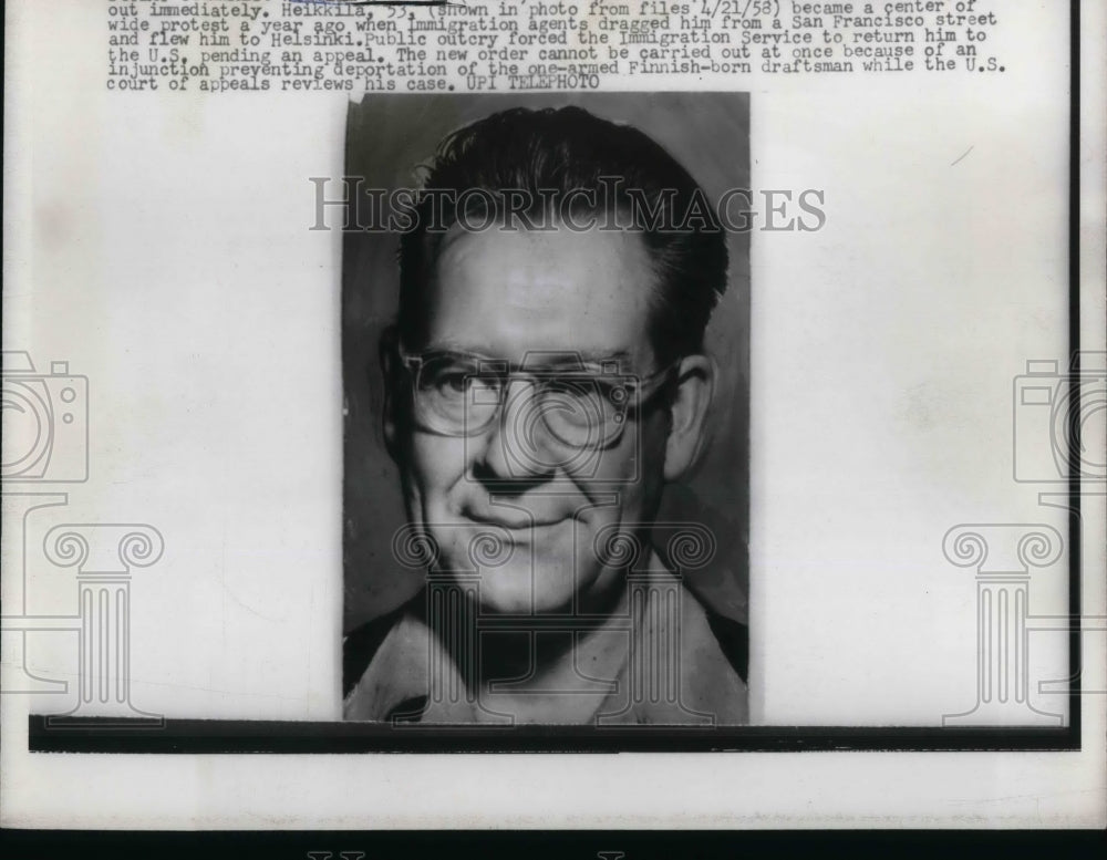 1959 Press Photo Communist William Heikkila - Historic Images