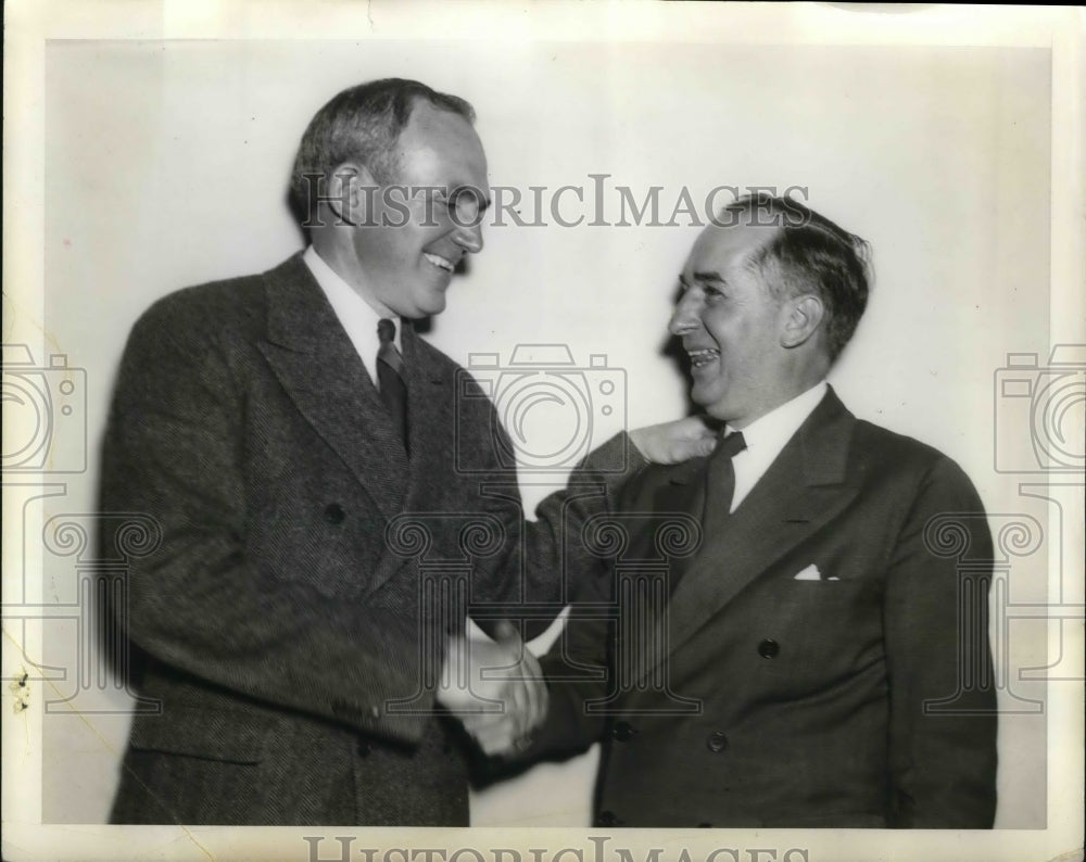 1938 Press Photo Neville Miller, President, Mark Ethredge - nea34297 - Historic Images