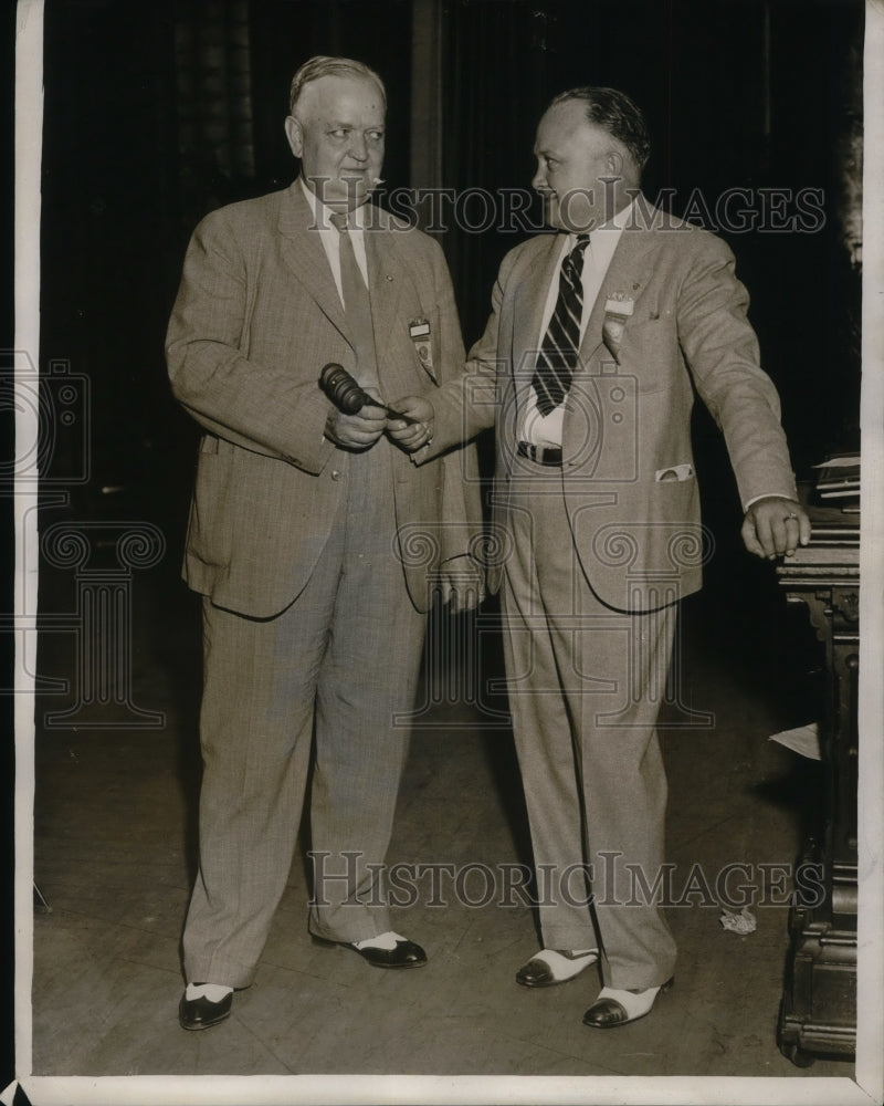 1932 Press Photo Kiwanis Intl Club, Carl Endicott &amp; Wm O. Harris - nea34597 - Historic Images