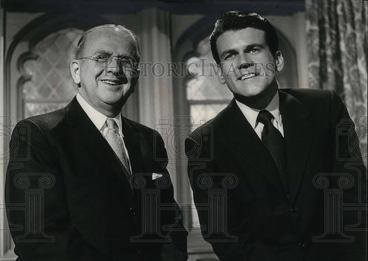 1964 Press Photo Don Murray, Dr. Norman Vincent Peale. "One Man's Way" - Historic Images
