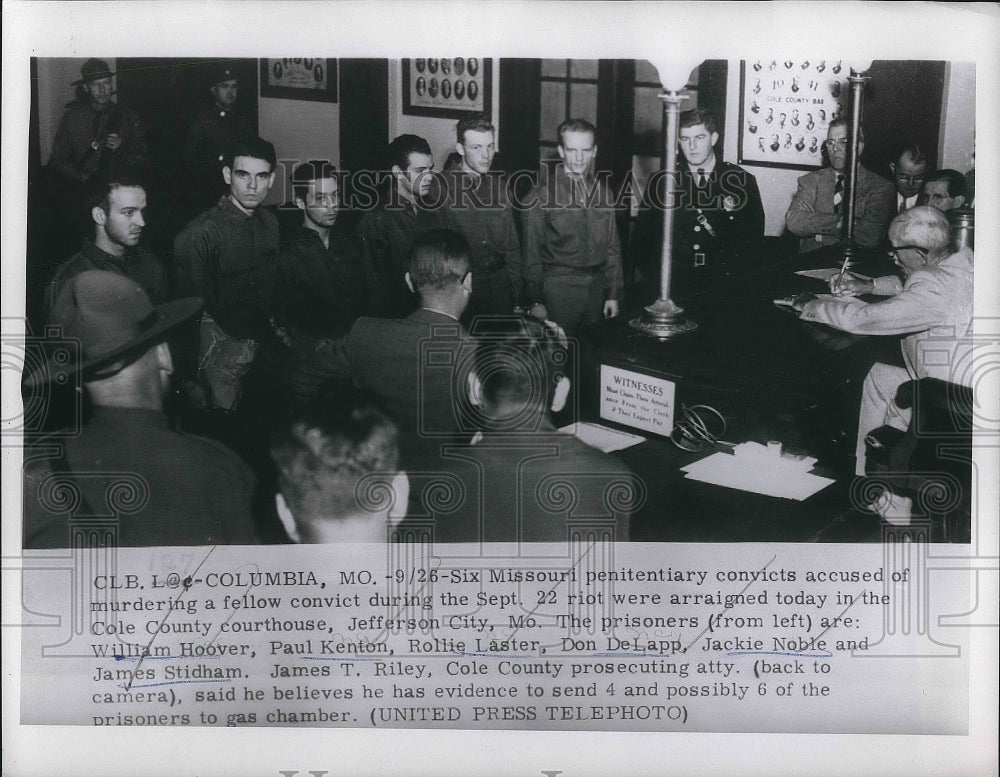 1954 Press Photo Mo. trial of Hoover, Kenton,Laster,DeLapp,Noble, Stidman - Historic Images