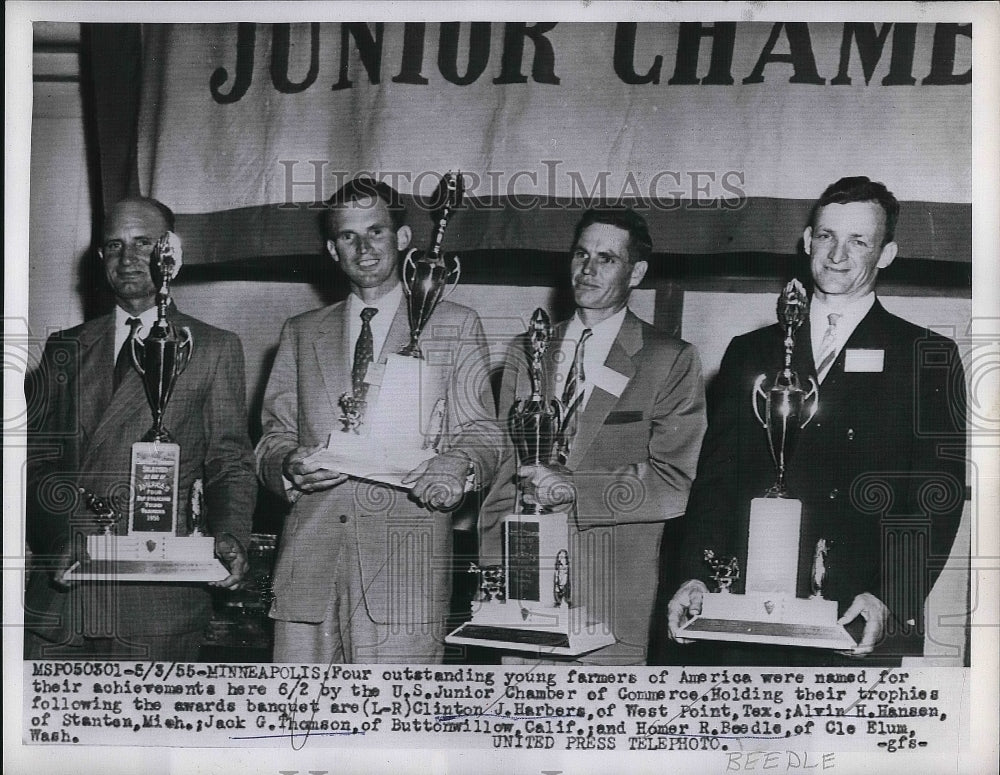 1955 Young Farmers Of America Honored For Achievements - Historic Images