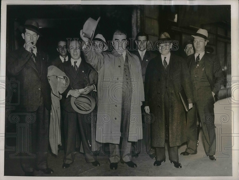 1937 Press Photo John L. Lewis &amp; CIO representatives in Boston, Mass - nea35736 - Historic Images