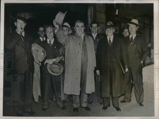 1937 Press Photo John L. Lewis & CIO representatives in Boston, Mass - nea35736 - Historic Images