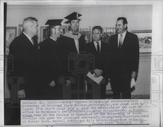 1954 Press Photo Morehead State College, J Keck, A Doran,C Travelstead,Wetherby - Historic Images