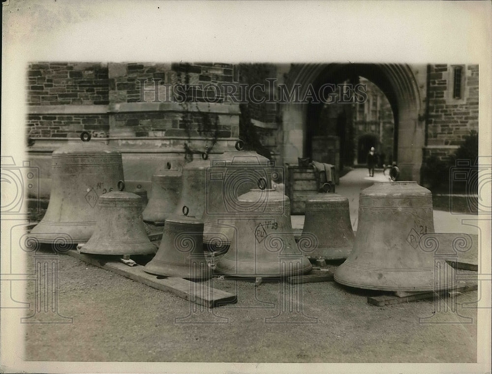 1930 Church bells donated to Princeton Univ. in N.J.  - Historic Images