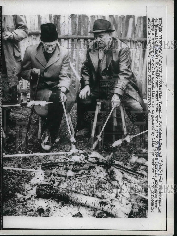 1957 Press Photo Yugoslav President Marshal Tito, James Riddelberger - nea36097 - Historic Images