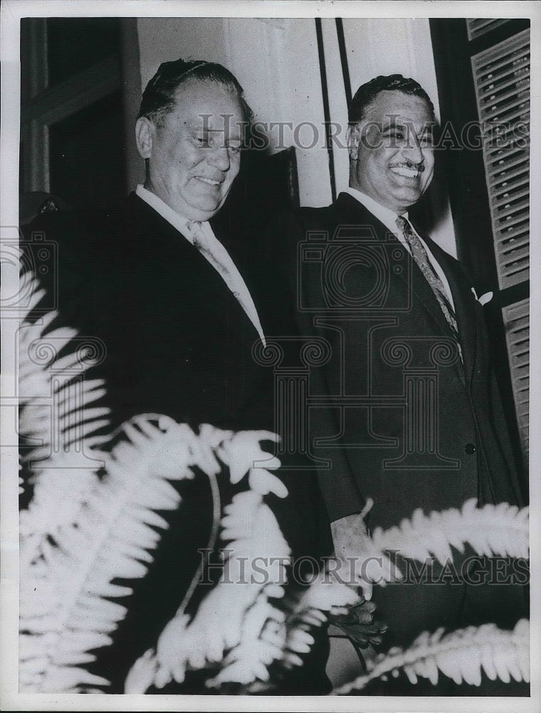 1960 Press Photo Yugoslavia Pres. Josip Bronz Tito and Pres.Gamal Nasse of UAE - Historic Images
