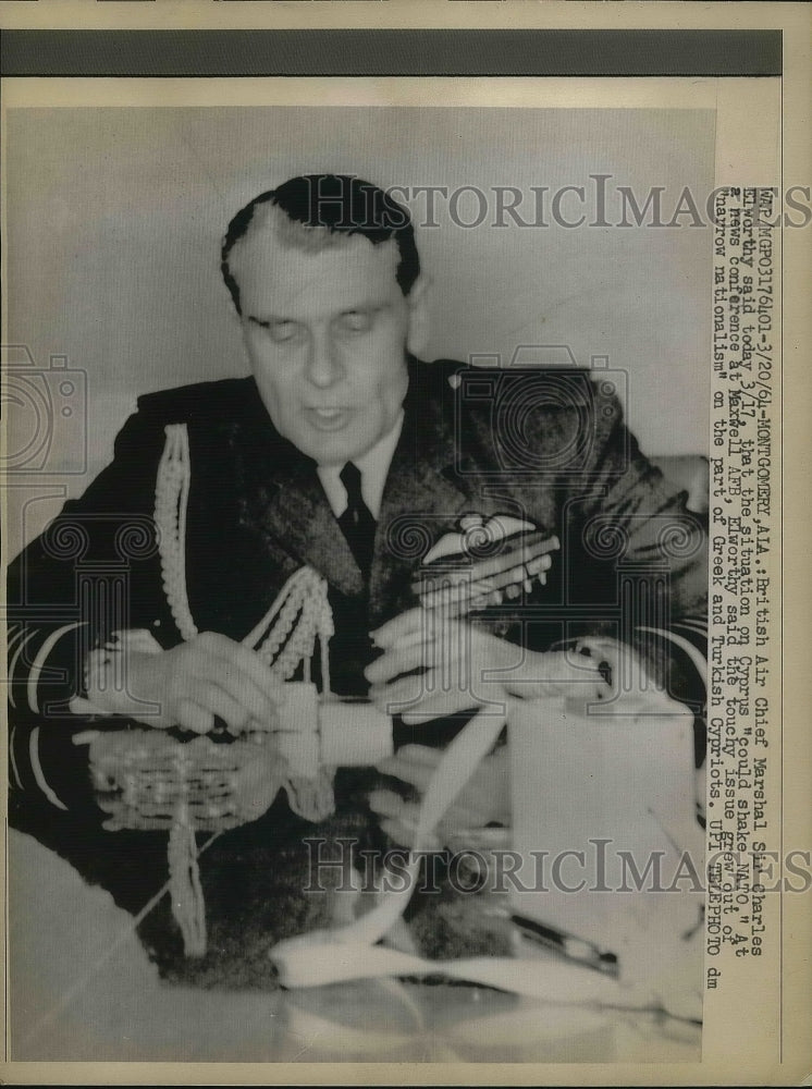 1964 British Air Chief Marshal Sir Charles Elworthy. - Historic Images