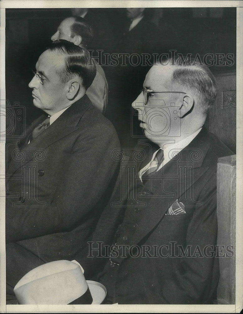 1937 Press Photo Harland Holmden, C.P. Criegan, Labor Investigating Assembly - Historic Images