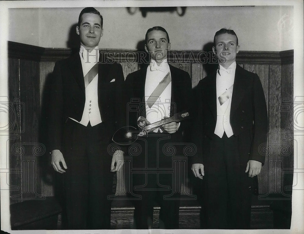 1933 Press Photo Yale Univ., George Pew, Charles Williamson, Richard Marting - Historic Images