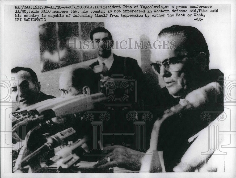 1968 Press Photo President Josip Broz Tito, Yugoslavia, NATO - Historic Images