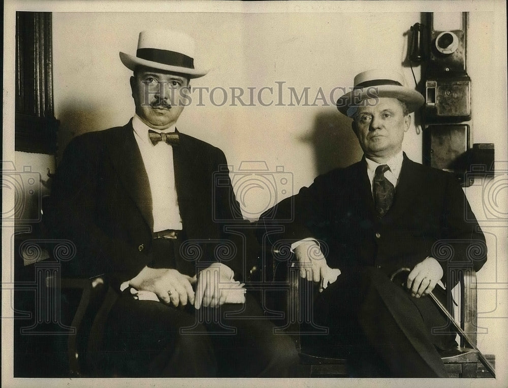 1923 Press Photo William Anderson od Anti Saloon League &amp; atty Charles Whitman-Historic Images