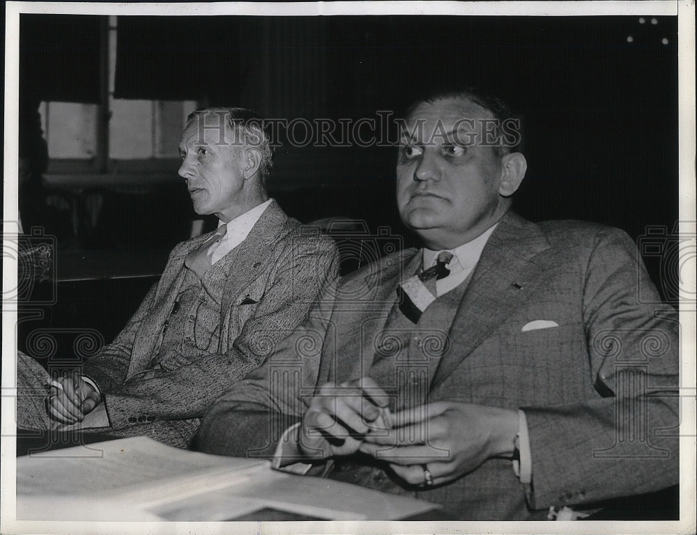 1938 Press Photo Edgar Herzog &amp; Lester Arele Contend Communist Party - nea36585 - Historic Images