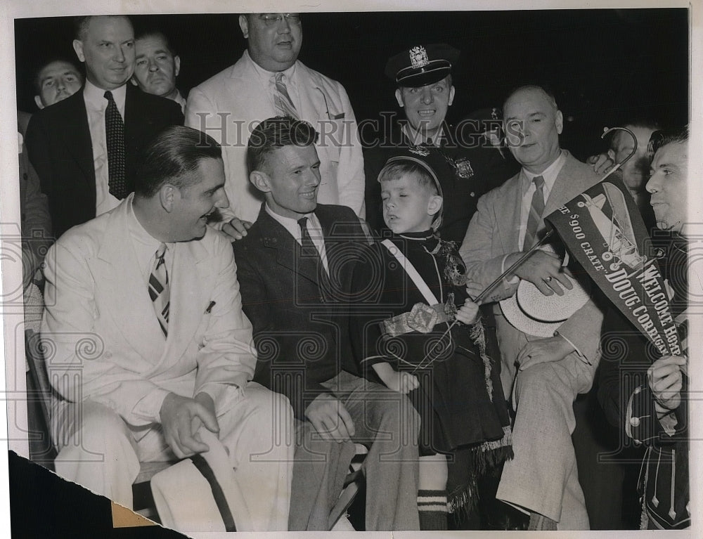 1938 James Lyons, James Roche, Jr. And Douglas Corrigan At Reception - Historic Images