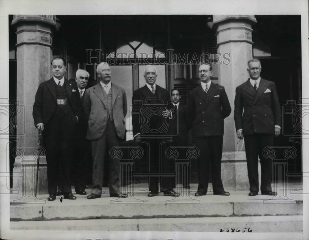 1933 Press Photo Spanish Premier Alejandro Lerroux And Cabinet Resign - Historic Images