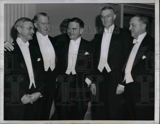 1947 Press Photo Gov. Thomas E. Dewey, Charles Hook, John Biggers, G. Rentschler - Historic Images
