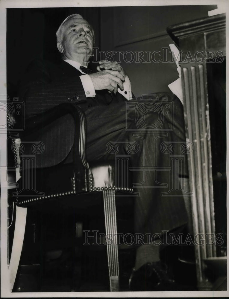1940 Press Photo Cordell Hull, U.S. Sec. of States at Senate Finance Committee. - Historic Images