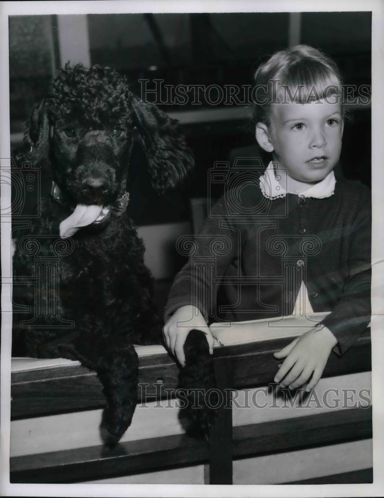 1956 Press Photo Doris Louise Edwards and her dog Marco Polo - nea36993 - Historic Images