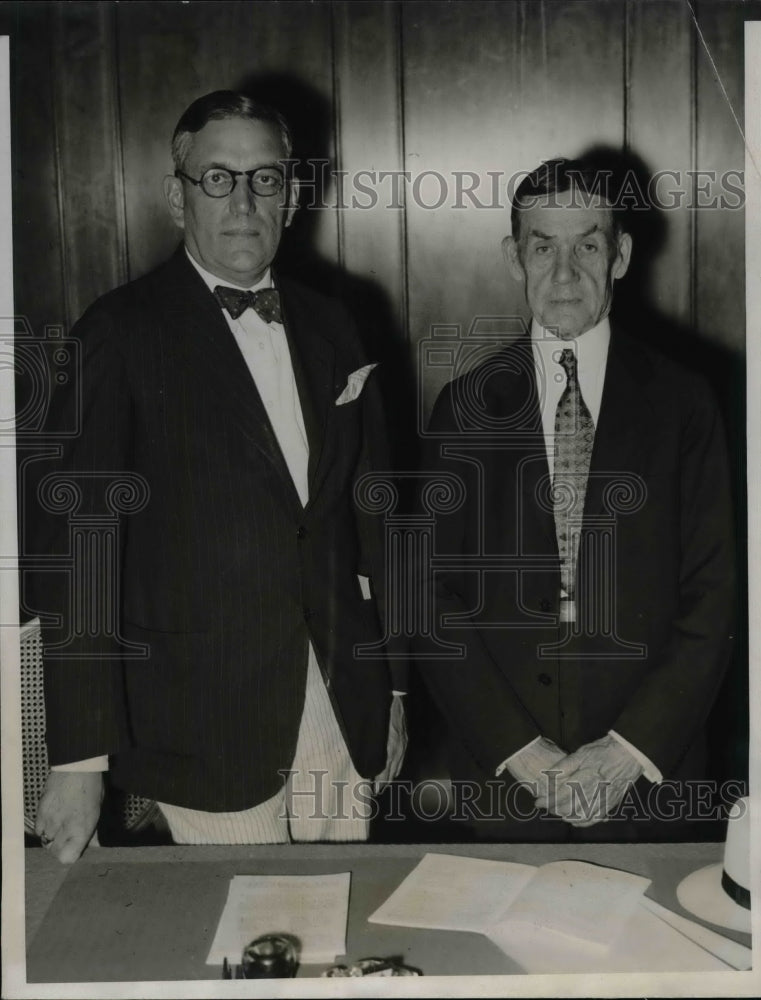 1932 Press Photo Col. Edwin A. Halsey &amp; J. J. Sinnott to Lead 1932 DNC-Historic Images