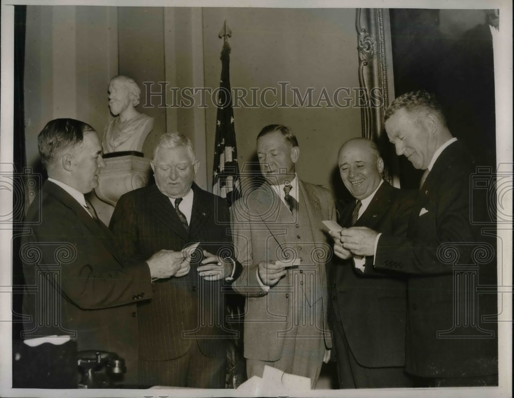 1938 Senators Burke, Garner, McNairy & Reps Rayburn & McLaughlin - Historic Images