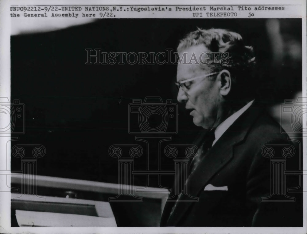1968 Press Photo President Marshall Tito of Yugoslavia at the UN - nea37166 - Historic Images