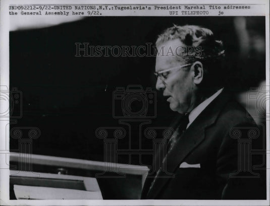 1968 Press Photo President Marshall Tito of Yugoslavia at the UN - nea37166 - Historic Images