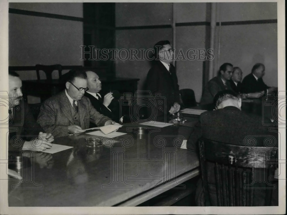 1937 Press Photo Commercial Shipping Leaders Seek Canal Lines - Historic Images