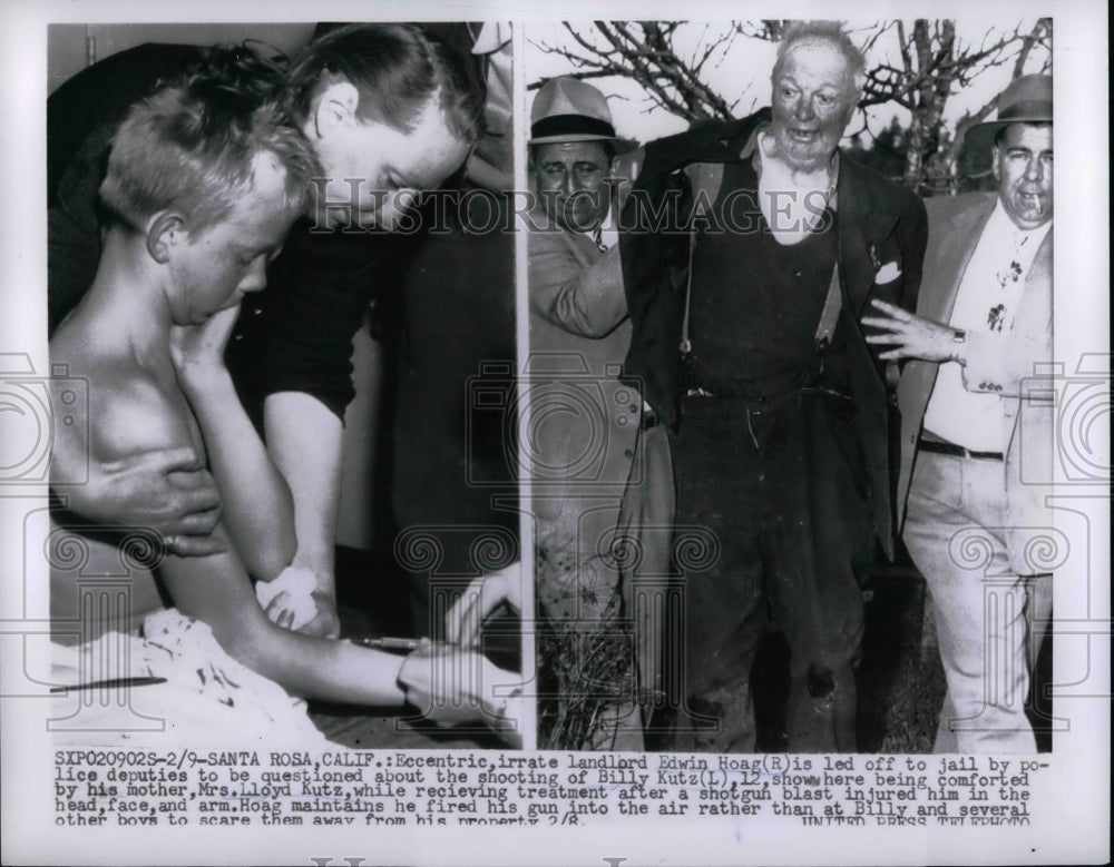 1956 Edwin Hoag arrested for shooting Billy Kutz  - Historic Images