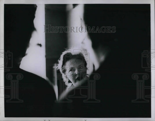 1958 Press Photo A school teacher at front of classroom - nea37372 - Historic Images