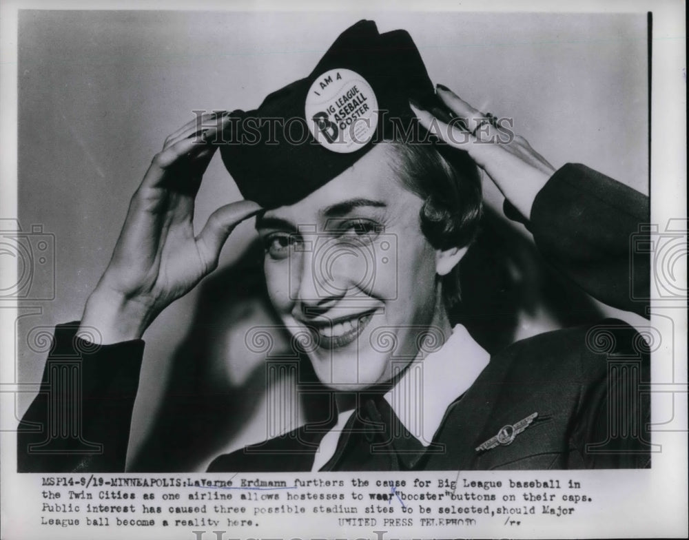 1954 LaVerne Erdmann booster for Minneapolis baseball - Historic Images