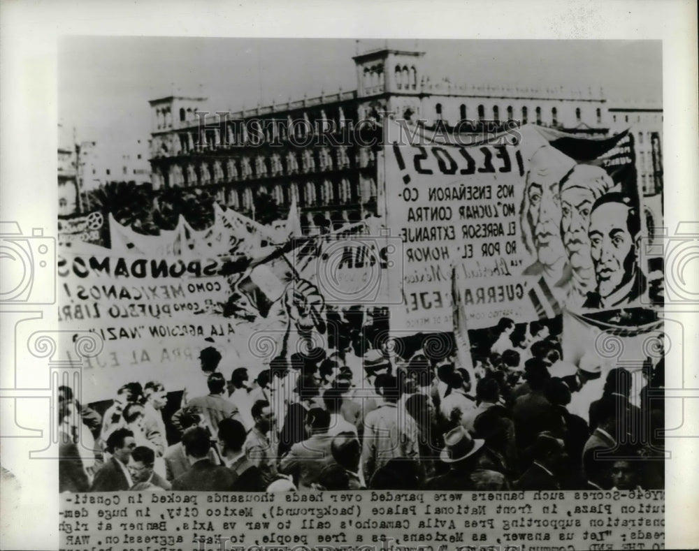 1942 Camacho addressed demonstration  - Historic Images