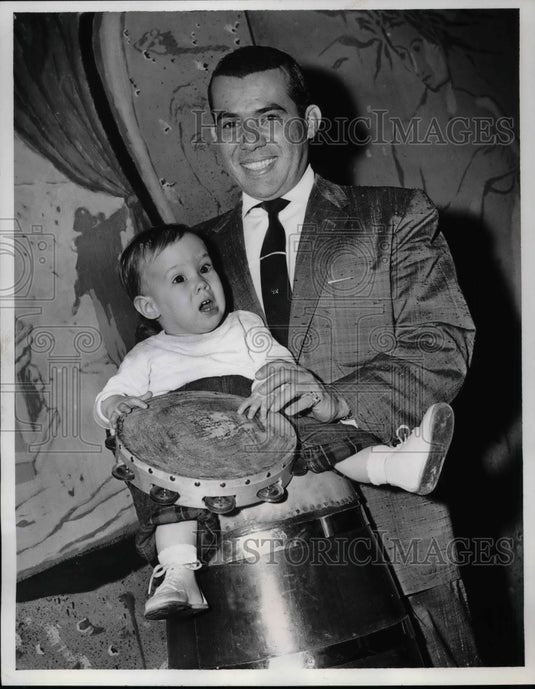 1955 Press Photo Senor Mambo Toni Martinez, Rochelle Capaletti - Historic Images