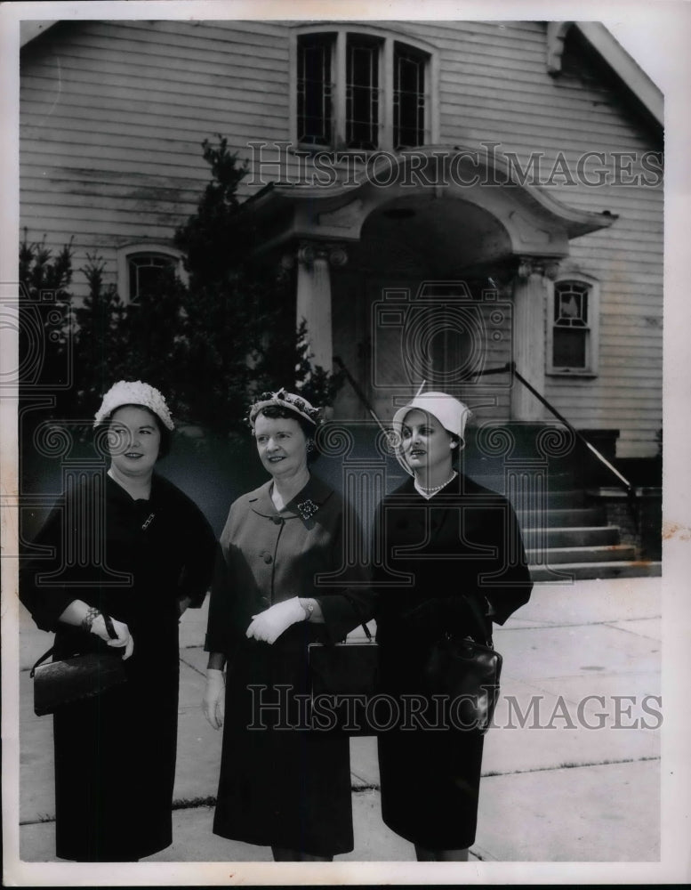 1959 Press Photo Mrs. James McGorray Jr., Mrs. Francis McGee, Mrs. Wm.Higgins - Historic Images