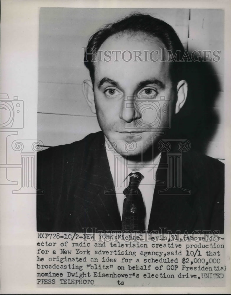 1952 Michael Levin, Director Radio and TV Creative Production - Historic Images