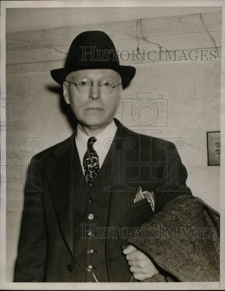 1938 Press Photo George Hamann Juror for Brooklyn Crime Investigation - Historic Images