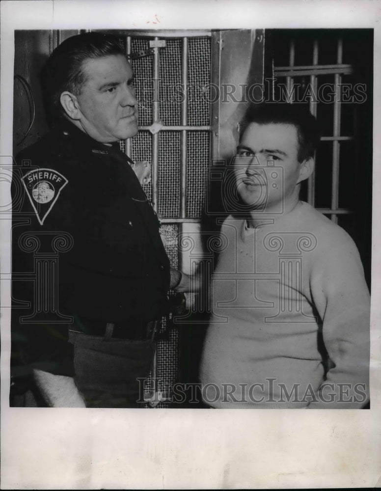 1955 Glenn Denton Hopper Booked suspicion murder Paul Cochran - Historic Images