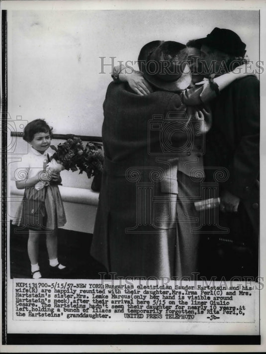 1957 Hungarian Electrician Sander Hartstein and his wife Mrs. Irma - Historic Images