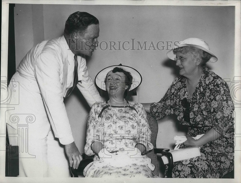 1937 Press Photo John Hamilton, Mrs. Pearl Wates, Republican National Committee - Historic Images