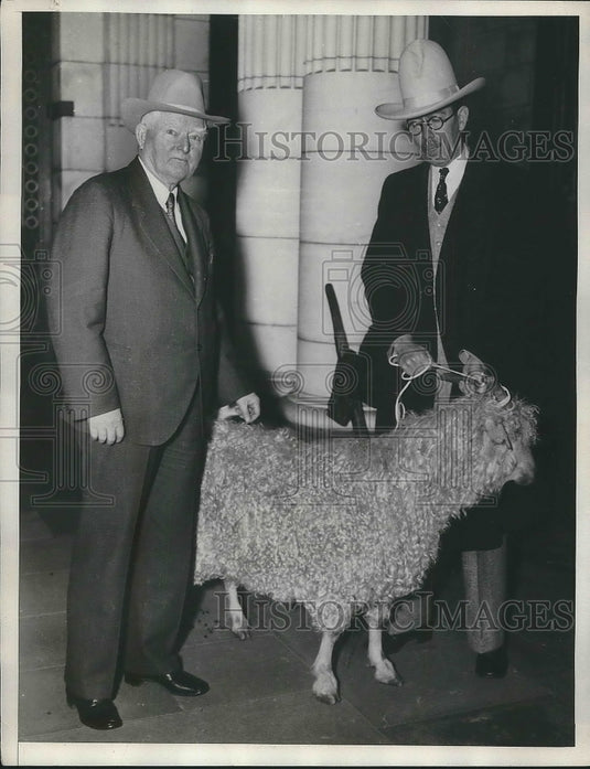 1936 Press Photo John Garner VP & Angora Goat - nea38490 - Historic Images