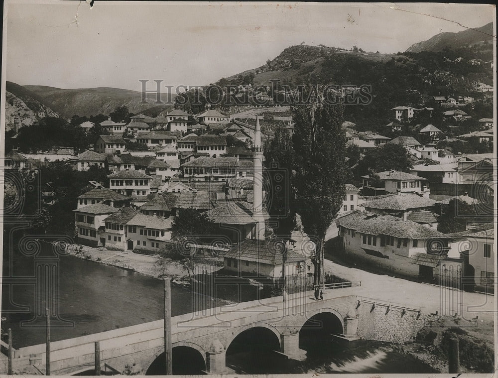 1937 Sarajevo Alifakovaz Bridge and Suburb - Historic Images