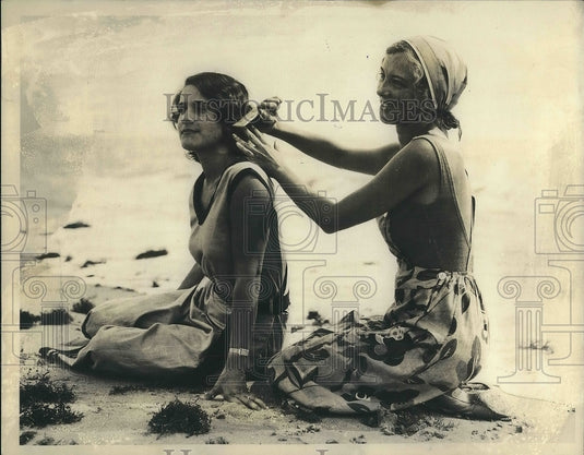 1930 Press Photo Fair Beach Combers Fort Lauderdale Florida Virginia hansen - Historic Images