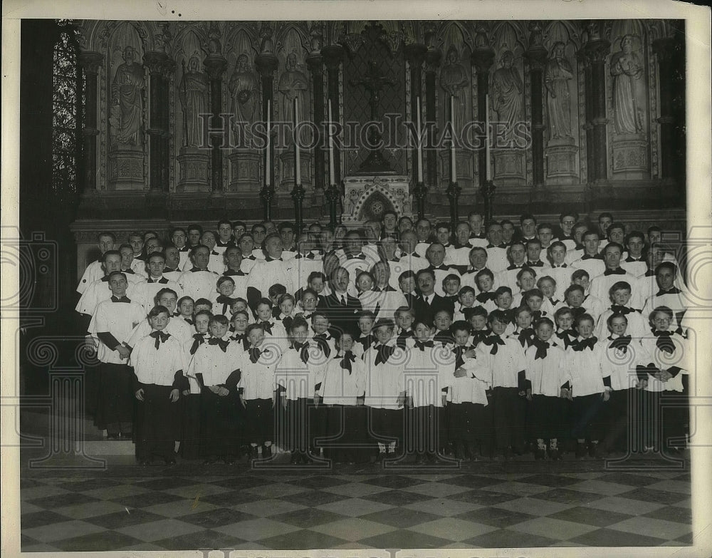 1930 Press Photo St. Patricks Cathedral new York City Choir - Historic Images