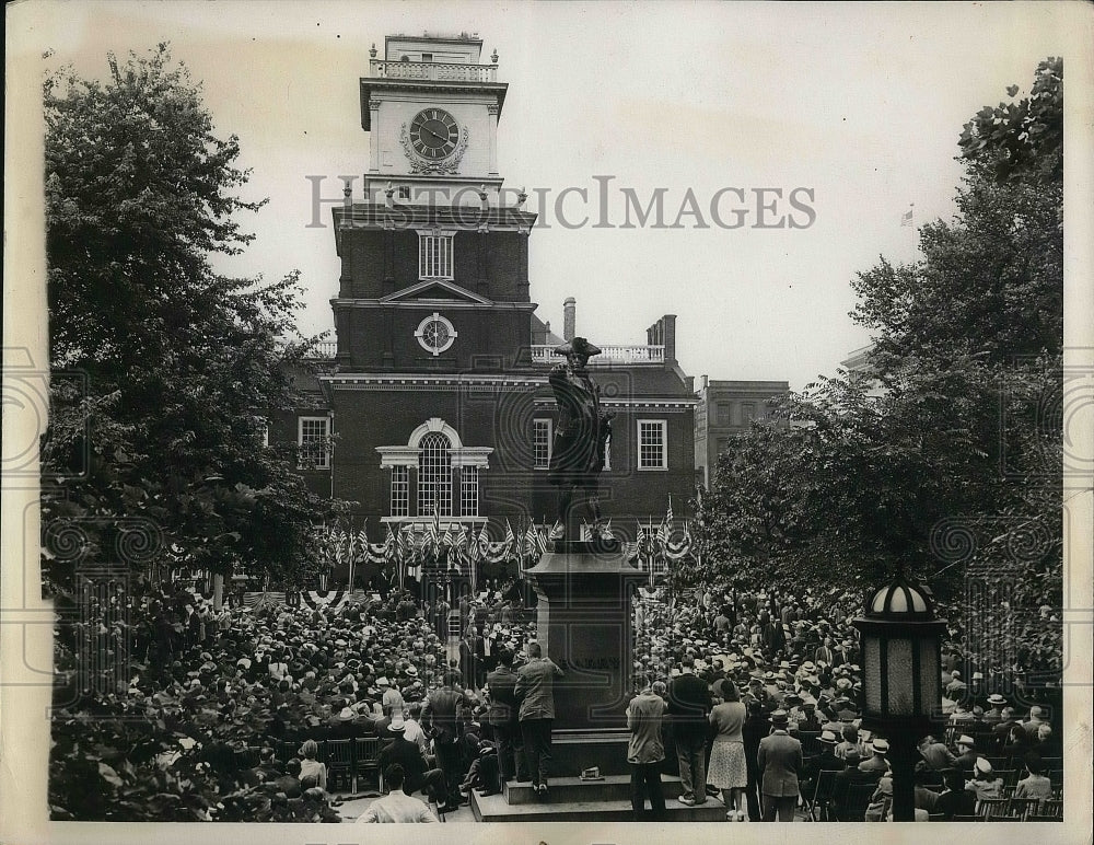 1940 Press Photo Independence Hall Philadelphia Liberty Bell Republican National - Historic Images